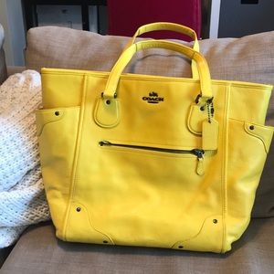 Yellow Mickey Mouse Edition Coach Tote